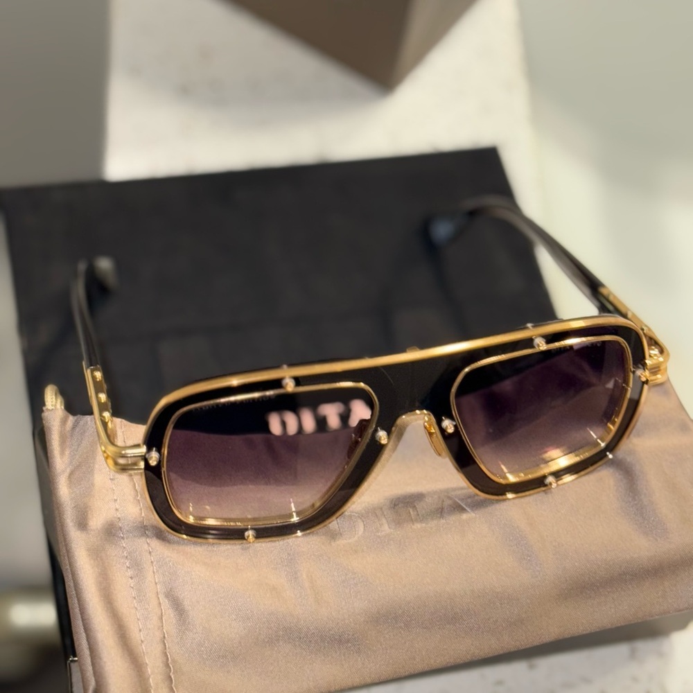 DITA Limited Edition Black and Gold Sunglasses - Picture 5 of 5
